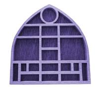 Fiocias Miniature Trinket Shelf Vitrine à Bijoux Étagère à Objets Miniatures Plateau de Collection de Pierres Portable En Bois pour Petits Objets Adapté à La, Violet