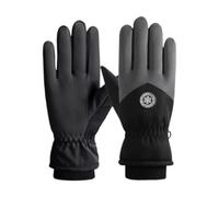 Fiocias Motorcycle Gants Gants Étanches Mitaines Coupe-Vent Full Finger Construction Nylon Respirant Adaptées Au Cyclisme Ski Escalade Camping Randonnée, Gris-Noir, Hommes