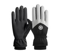 Fiocias Motorcycle Gants Gants Étanches Mitaines Coupe-Vent Full Finger Construction Nylon Respirant Adaptées Au Cyclisme Ski Escalade Camping Randonnée, Noir Blanc, Hommes