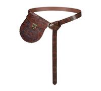 Fiocias Paire de sacs de ceinture vintage avec boucle en relief pour fêtes, marron, multi, Comme décrit