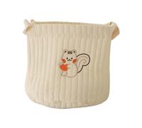 Fiocias Panier de Rangement Organisateur de Couches Bébé Sac à Jouets Tissu Résistant Convient pour Chambre Bébé Déplacement Présent Famille, Grand écureuil Blanc