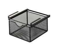 Fiocias Panier de Rangement Suspendu Extensible à Suspendre, à Placer sous Une étagère Ou sous Un Meuble. Plateau de Rangement Robuste, Idéal pour Le Bureau, 22cmx46cmx9cm