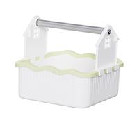 Fiocias Parrot Table Parrot Play Stand Support Perchoir Plateau Toilettes Formation Portable Matériau Alliage Aluminium PP Convient Aux Perroquets Petits, Blanc