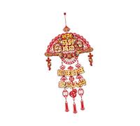 Fiocias Pendentif Nouvel An Chinois, Ornement à Suspendre, Caractères Fu, Cheval, Décoration Non-Tissée pour Le Printemps, Bureau, Idéal Comme Cadeau, Ventilateur