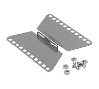 Fiocias Plaque Latérale Métal Protection Bord Métallique Pédale Métal Marchepied Latéral Alliage Robuste Conçu pour Accessoire de Voiture RC Collectionneurs E, Gray Argenté