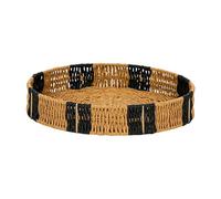 Fiocias Plateau de Service Rond Tressé Panier de Rangement Fruits Corbeille à Plateau Décoratif Fait Main Adapté Salon Cuisine Bureau Événement F, Grand