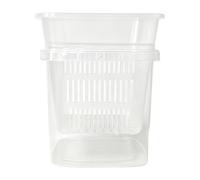 Fiocias Pot de Fleurs Décoratif avec Support Interne et Externe, Paroi Perforée pour Le Développement des Racines, en Polypropylène, Facile à Nettoyer et à en, 15 cm