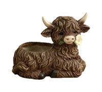 Fiocias Pot de Fleurs en Forme de Vache, Articles de Fête, Idée Cadeau, Statuette de Vache pour Bureau
