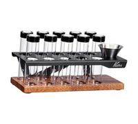 Fiocias Présentoir à Tubes en Verre pour Grains de Café, Caves à Café Robustes et