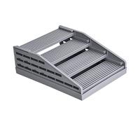 Fiocias Rampe D'accès pour Litière, Marchepied avec Double Surface Antidérapante et Facile à Nettoyer, Offrant Stabilité Aux Petits Chats, Gris
