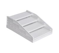 Fiocias Rampe D'accès pour Litière, Marchepied avec Double Surface Antidérapante et Facile à Nettoyer, Offrant Stabilité Aux Petits Chats, Blanc