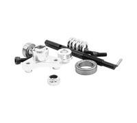 Fiocias Rc Car Clutch Combination Ensemble Kit Embrayage Volant Cloche Aluminium Acier Léger Installation Directe Convient à Passe-temps Voitures RC 2WD 4WD, Argent