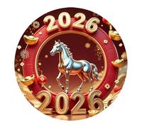 Fiocias Réfrigérateur Stickers 2D Acrylique Cheval Adhésif Ensemble Décoratif Souvenir pour Festivités Adapté à Nouvel An Cadeau d'Accueil Maison, Style B