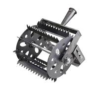 Fiocias Rouleau Désherbeur Manuel, Outil Agricole, Rouleau Rotatif en Acier, Hauteur Réglable, Idéal pour Jardin, Pelouse et Verger.