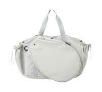 Fiocias Sac de Badminton Professionnel avec Double Poignée, Compartiment pour Vêtements et Chaussures, Séparateur de Raquettes, Organisateur D'accessoires, Gris Vert