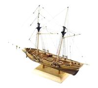 Fiocias Sailboat Miniature Puzzle Bois Fait Main Maquette Voilier Décorative Objet Navire Vintage Finition Soignée Adapté pour Bureau Maison Cadeau Créatif,