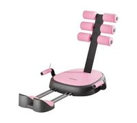 Fiocias Sit Up Bar Équipement Entraînement Abdominal Barre Compacte Dispositif Assistance Musculation avec Rouleau Mousse et Structure Stable pour Hommes, Rose