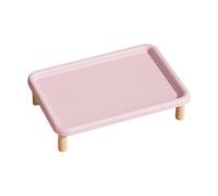 Fiocias Station d'alimentation surélevée pour, Table d'alimentation surélevée, Support d'alimentation en Bois Robuste, Plateforme D'alime, Rose