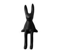 Fiocias Statuette de Lapin Assis, Sculpture Décorative Miniature En Céramique, Ornement Animal pour Bureau, Cadeau de Nouvel An, Idéale pour Décorer Une étagè, Black M