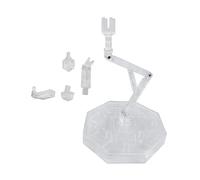 Fiocias Support Anime Figurine avec Base Modèle Socle Articulé Stand Universel Plateau de Stockage Design Élargi en PP Rigide Adapté pour Amateurs de Maquette, Clair