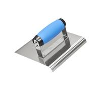 Fiocias Taloche D'Angle Inox pour Béton Outils de Finition Plâtrier Poignée Antidérapante Adaptée à La Maçonnerie Rénovation Murale Bricolage, R13.5 Mm