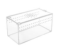 Fiocias Terrarium Reptile Boîte Élevage Réservoir Habitat Acrylique Robuste Transparent Ventilation Facile Nettoyage Adapté Aux Hermites, 20.3 Cm X 10.2 Cm X