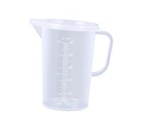 Fiocias Verre Liquide avec Couvercle Gradué Pichet Mélangeur Bol Mélangeur Verseur Flexible Accessoire Cuisine Résistant à La Chaleur Adapté à La Prépa, 500 Ml