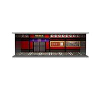 Fiocias Vitrine Voiture Modèle 1/64 Présentoir Garage Miniature Boîte de Présentation Décorative avec Éclairage LED et Couvercle Transparent Adaptée pour Coll, Lieu de Spectacle