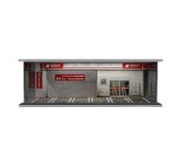 Fiocias Vitrine Voiture Modèle 1/64 Présentoir Garage Miniature Boîte de Présentation Décorative avec Éclairage LED et Couvercle Transparent Adaptée pour Coll, Boutique de Location de Voitures