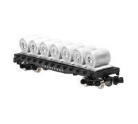 Fiocias Wagon Ferroviaire Miniature Modèle Train Wagon Conteneur Décoration d'Ornement de Table Micro-Paysage en PP Métal Adapté à la Présentation Éducation, Style A