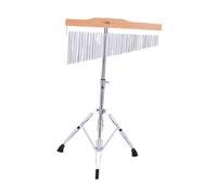 Fiocias Wind Chime Percussion Instrument Bar Chimes Musique Portable Support Réglable Iron Wood Longue Durée Son Cristallin Adapté pour Classe Musique Enseign, Argent, 36 Notes