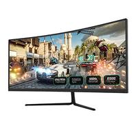 Fiodio Moniteur de jeu incurvé de 30 pouces 100 Hz, Full HD 21:9 ultra large, haut-parleurs intégrés, 2560 x ports HDMI DP 1080p, montage mural VESA prêt 75 x 75 mm (câble DP inclus)