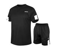 Fiohiros Set Sport Kinder, Vêtements Sportifs à Séchage Rapide pour Enfants, Ensemble de Maillot de Football, Tenue d'Entraînement (FR/ES, Âge, 12 Ans, 13 Ans, Taille Normale, Noir)