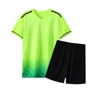 Fiohiros Set Sport Kinder, Vêtements Sportifs à Séchage Rapide pour Enfants, Ensemble de Maillot de Football, Tenue d'Entraînement (FR/ES, Âge, 12 ans, 13 ans, Taille normale, Nouveau Vert)