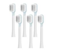 Fiohiros Têtes de brosse à dents compatibles avec Laifen, lot de 6 têtes de rechange pour brosse à dents pour adultes compatibles avec la brosse à dents électrique Laifen (6 Gris, Poils standards)