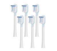 Fiohiros Têtes de brosse à dents électrique compatibles avec Laifen, lot de 6 têtes de rechange pour brosse à dents pour adultes compatibles avec la brosse à dents électrique(6 Bleus, Poils doux)