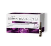 Fiole au Rétinol, Soin Professionnel Régénérant Anti-Rides pour Peaux Matures 20 x 2 ml - Vitamine A & Rétinol Stabilisé, Gerovital H3 Equilibrium