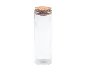Fiole bouchon en liège - verre - H 11 cm x D3 cm - vase style éprouvette - contenant, mariage, baptème, dragées, bocal, bonbons, bonbonnière, pot,