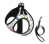 Fiole Chimique et Tube à essai,Harnais pour Animaux de Compagnie, Harnais réfléchissant réglable pour Chien,M
