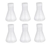 Fiole conique 250 ml Bouteille de mesure scientifique Erlenmeyer avec bouchon pour laboratoire 6 pièces Fiole conique Fiole Erlenmeyer Fiole de chimie en plastique