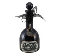 Fiole en verre magie noire de sorcière 19,5 cm - Noir