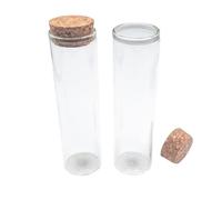 Fiole en verre - MEGACREA DIY - H 11 cm x D 3 cm - Bouchon en liège - Style éprouvette - Élégance