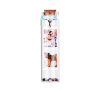 Fiole en verre personnalisée avec photo,Bouchon Liege Kit mini bouteille verre avec Étiquette Papier Étiquette Cadeaux,pour cadeaux de mariage Saint Valentin Anniversaire Noël Désir de Fête (1)