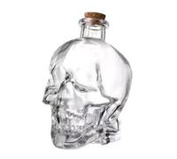 Fiole en verre tête de mort Cotillons d'Alsace