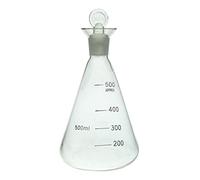 Fiole Erlenmeyer borosilicate 50-1000 ml - Fiole conique for détermination de l'iode avec joint conique standard(500ml with 24/26 Stopper)