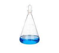 Fiole Erlenmeyer Conique Bouchon Verre Raccord Rodé Labo-3000mL 24/29#