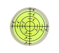 Fiole Menuiserie pour Basse Parallaxe pour DIY Rond 32mm - Installation 2-Pack Meubles Bulles avec Niveau Fluorescent Jaune-Vert Acrylique Mesure Style Niveau Outils