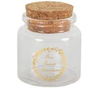 fiole verre 1er anniversaire bouchon 4.5x5.5cm or - artifetes 91698 Jaune G