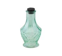 FIOLE VERRE OUVRAGÉ 6.5X11.5CM VERT- DECORS DE TABLE HALLOWEEN