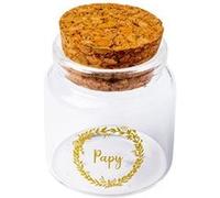 fiole verre papy couronne bouchon 4.5x5.5cm or - artifetes 79234 Jaune G